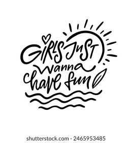 Fresh and original black and white handwritten typography designed with a playful and positive message aimed at girls