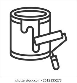 Fresh Paint Icon Vector Illustration Outline