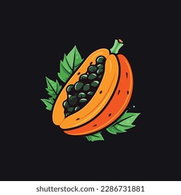 fresh papaya logo design template