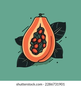 fresh papaya logo design template