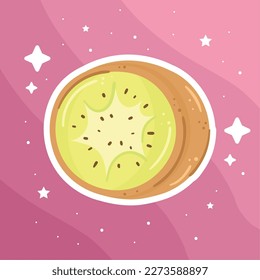 fresh passion fruit tropical icon