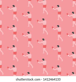 Fresh pattern of people boxing (vector background)