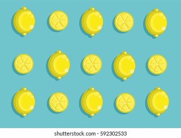 Fresh pattern, vector lemon