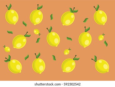 Fresh pattern, vector lemon