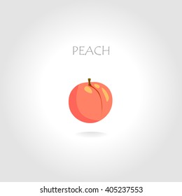 fresh peach vector illustration with text title