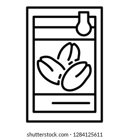 Fresh peanut icon. Outline fresh peanut vector icon for web design isolated on white background