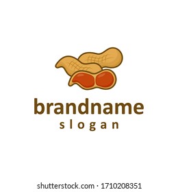 fresh peanut logo design vector