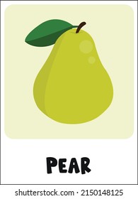 Ilustración vectorial de la tarjeta flash Pear fresca
