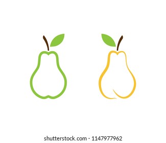 Fresh Pear Fruit Food Vector Illustration Design