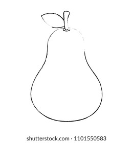 fresh pear fruit icon