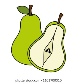 fresh pear fruit icon