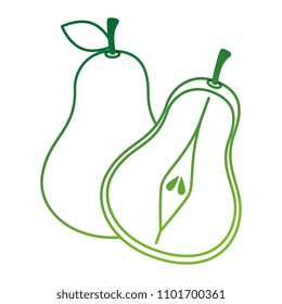 fresh pear fruit icon