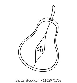 fresh pear fruit icon