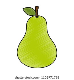fresh pear fruit icon