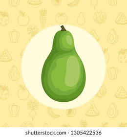 fresh pear fruit icon