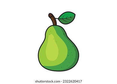  fresh Pear fruit illustration vector