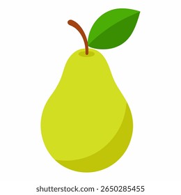 Fresh pear fruit isolated on white background