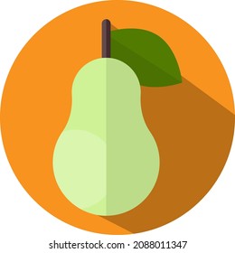 Frische Birne, Vektorgrafik, auf weißem Hintergrund.