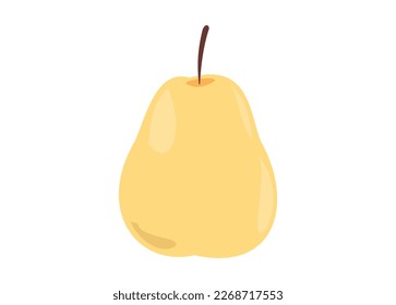 Fresh pear. Simple flat illustration.