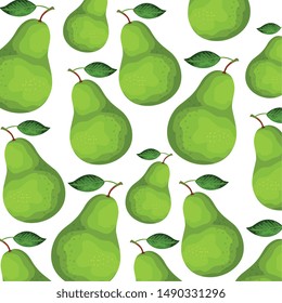 fresh pears fruits nature pattern