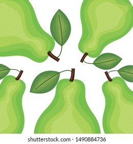 fresh pears fruits nature pattern background