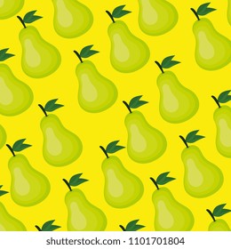 fresh pears fruits pattern background
