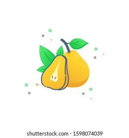 Fresh Pears icon, vector illustration