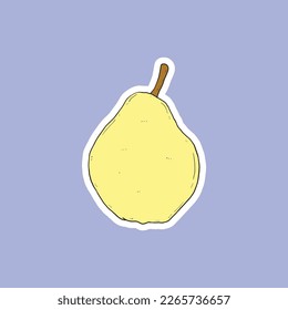 fresh pears with a stalk