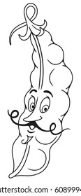 Fresh peas cartoon