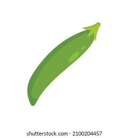 Fresh peas icon. Flat illustration of fresh peas vector icon isolated on white background
