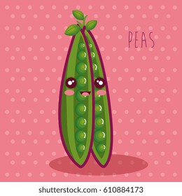 fresh peas vegetable character