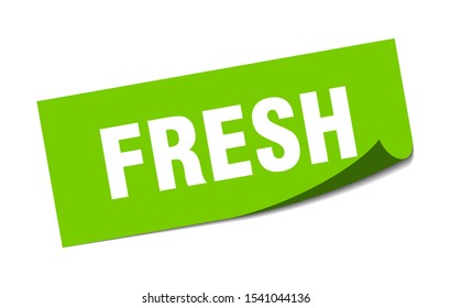 fresh peeler. fresh square isolated green sticker sign