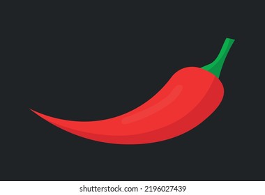 Fresh pepper icon. Sticker for social networks, graphic element for website. Vegetarian diet, natural and organic products. Proper nutrition and healthy food. Cartoon flat vector illustration