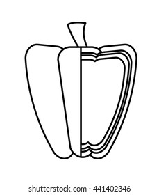 fresh pepper  isolated icon design