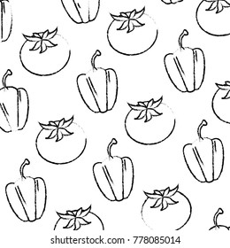 fresh pepper and tomato vegetables pattern