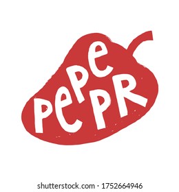 Fresh Pepper Vegetable for Emblem, Logo, Sign or Badge