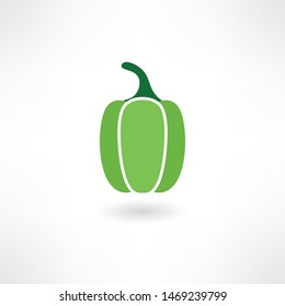 Fresh pepper vegetable isolated icon. Fresh Paprika.Vector flat illustration.