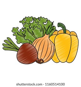 fresh pepper and vegetables