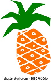 fresh pinaepple summer t-shirt design template 2021