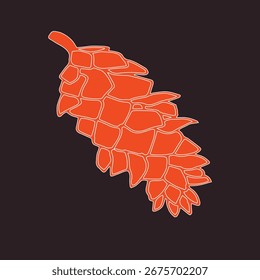 Vetor gráfico elementar de design Pine Cone fresco