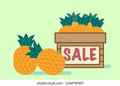 Fresh Pineapple in the blank