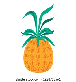 fresh pineapple fruit exotic icon