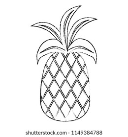fresh pineapple fruit icon