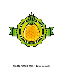 fresh pineapple fruit icon