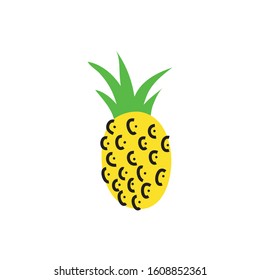 fresh pineapple fruit isolated icon vector illustration design