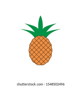 fresh pineapple fruit nature icon