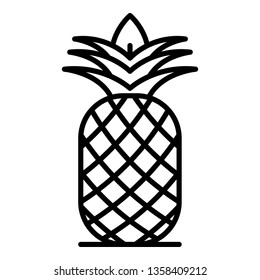 Fresh pineapple icon. Outline fresh pineapple vector icon for web design isolated on white background