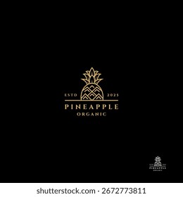 Fresh Pineapple Logo Design Template