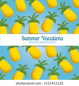 fresh pineapples pattern background