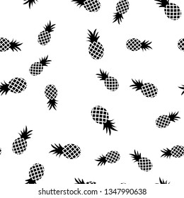 Fresh Pineapples Vector Repeat Seamless Pattern